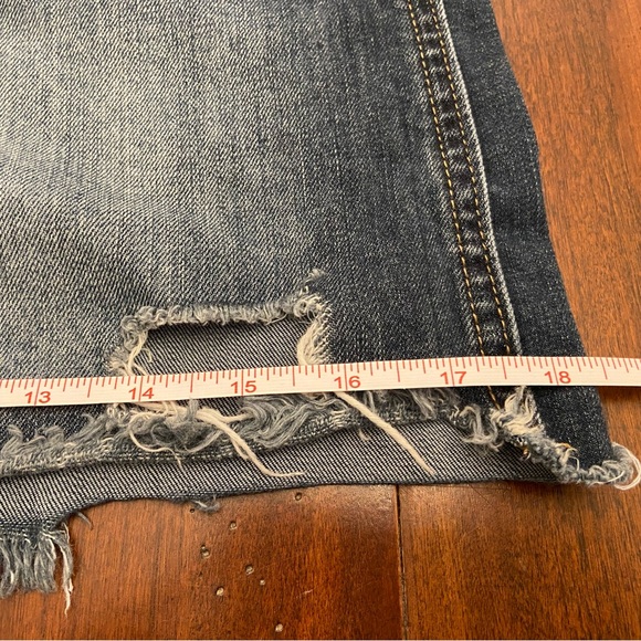 Rewash Womens Mini Skirt Size 7/28 Vintage Reunion Distressed Denim Jean skirt - Picture 4 of 13